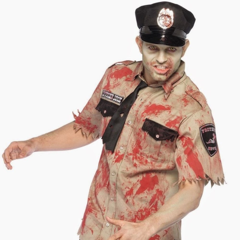 Deputy Dead Bloody Uniform  Halloween